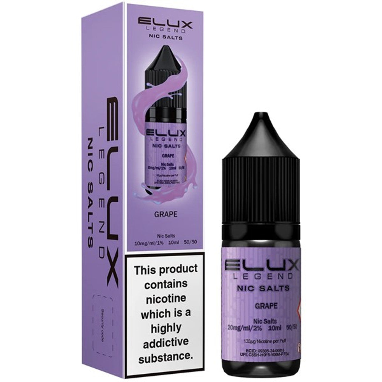 Elux Legend Grape Nic salt E-Liquid  