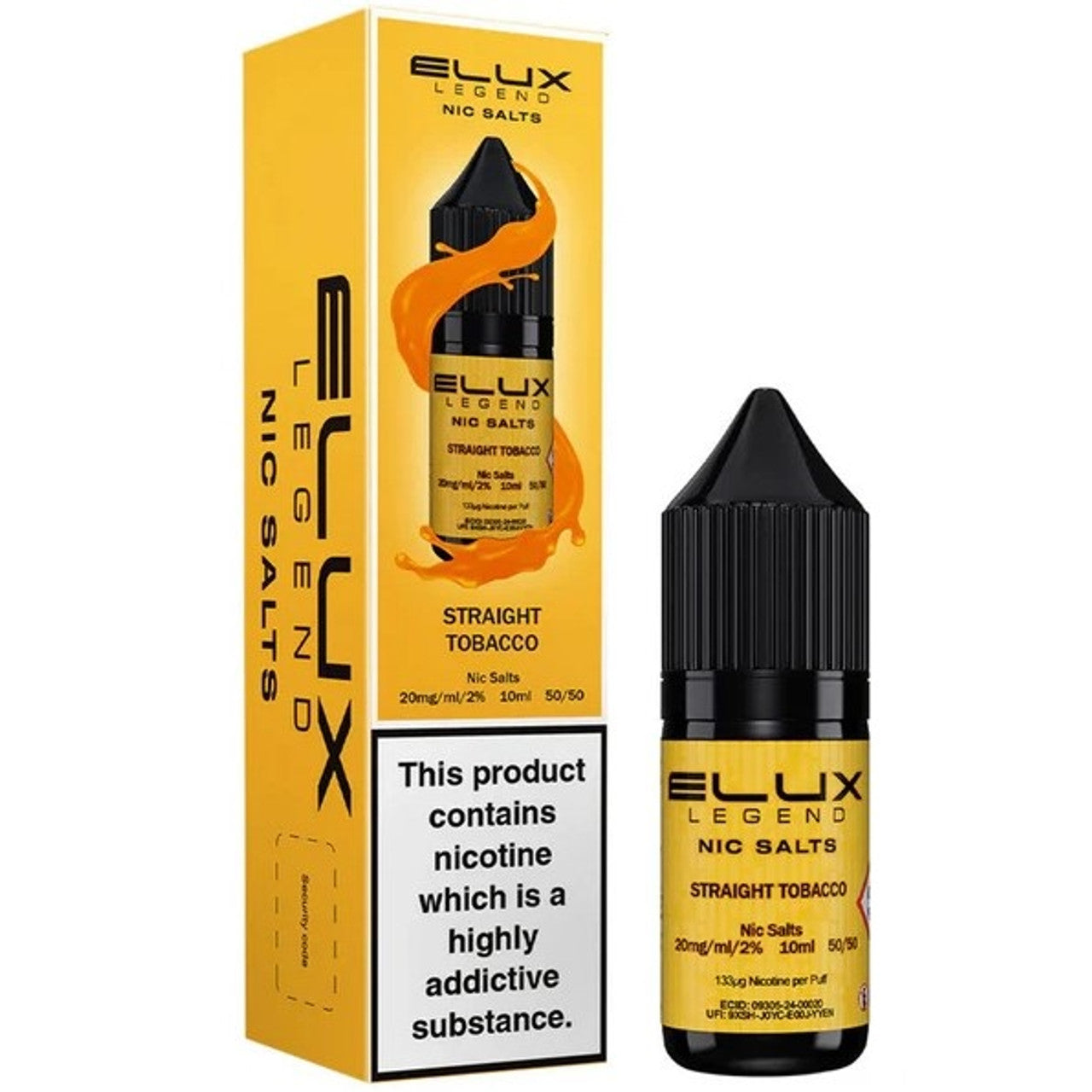 Elux Legend Straight Tobacco Nic salt E-Liquid  
